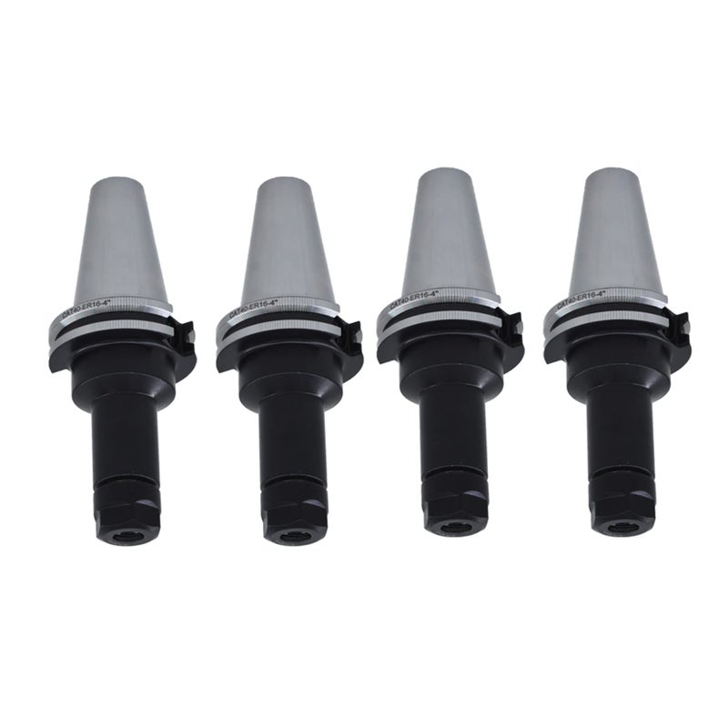 findmall 4Pcs CAT40 Tool Holder ER16 Collet Chuck Set length 4"/100mm Chuck Tool Holder Set Mill Holder for CNC Engraving Machine Milling Lathe(4Pcs CAT40-ER16-100) - Image 5